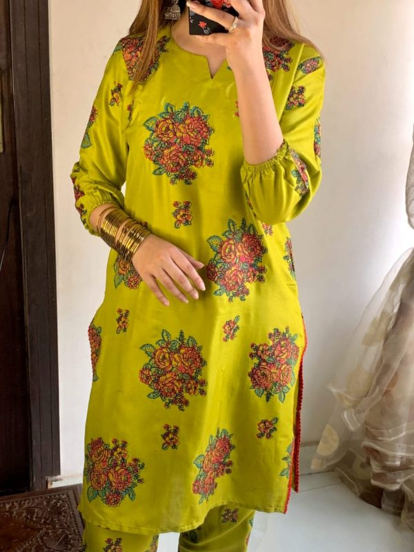 Rose Print Shirt And Trouser