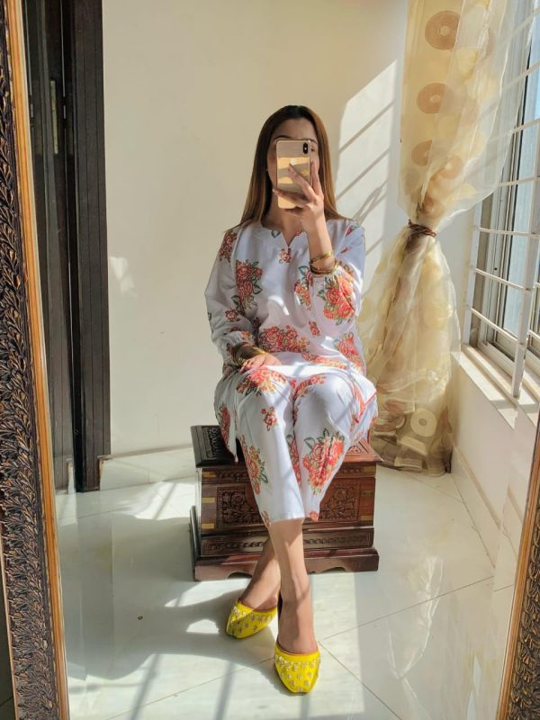 Rose Print Shirt And Trouser