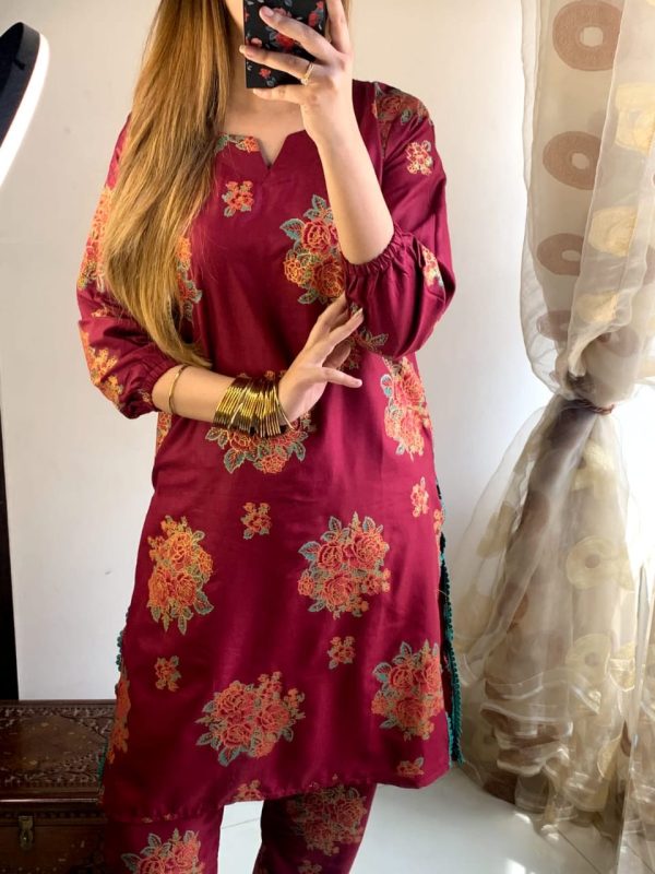 Rose Print Shirt And Trouser