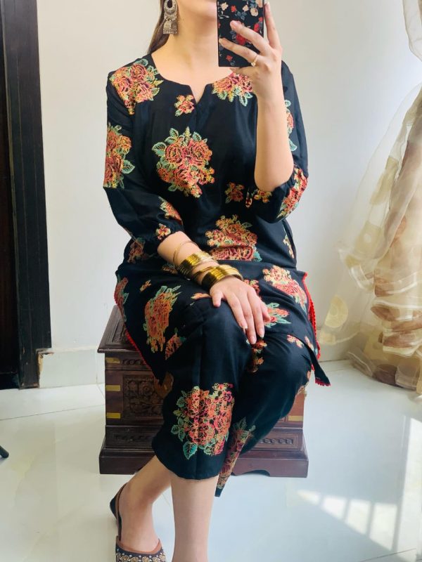 Rose Print Shirt And Trouser