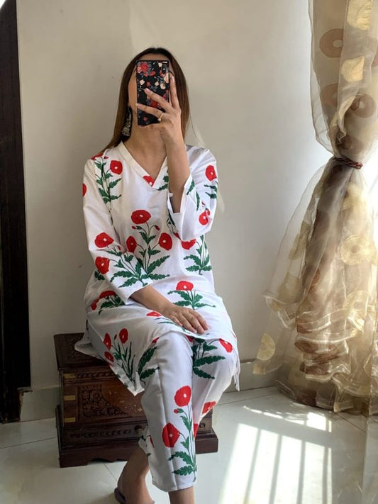 Gulzar Print 2pc Linen Dress