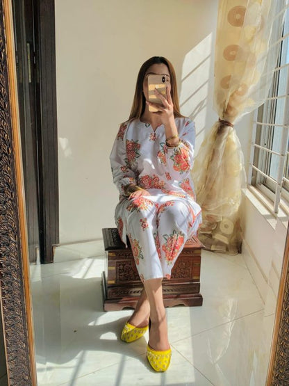 Rose Print Shirt And Trouser